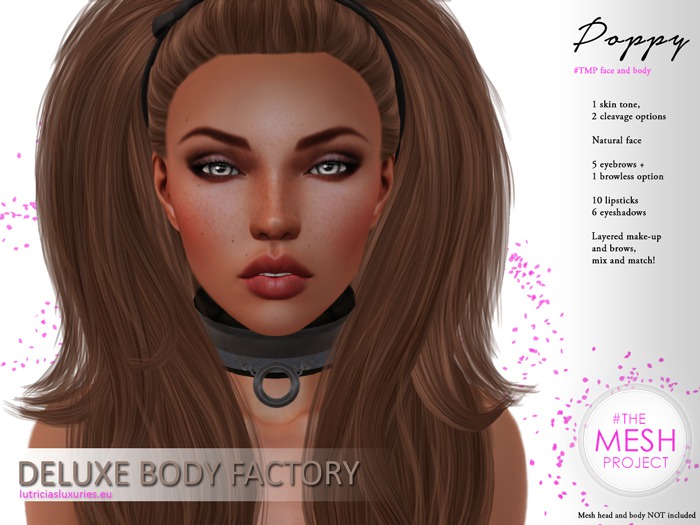 Deluxe Body Factory, TheMeshProject head and body skin installers, toffee (DEMO)