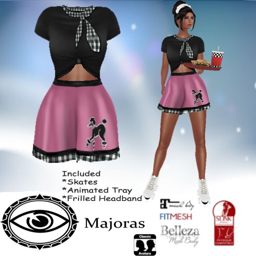 Majoras Pink Car Hop Outfit