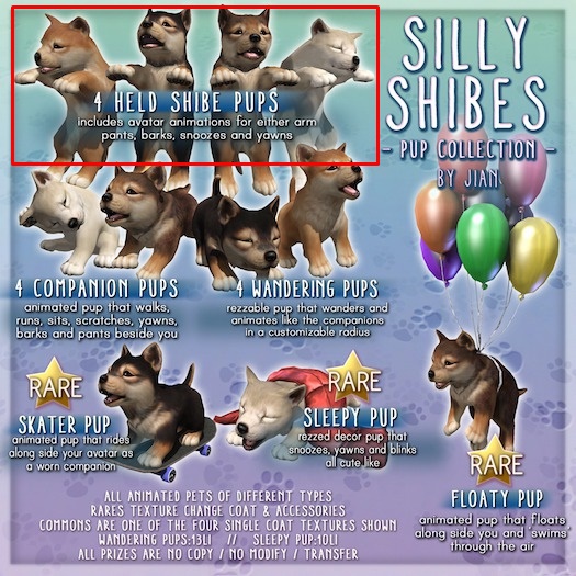 JIAN :: Silly Shibes - Held Pup Sable (BOX)
