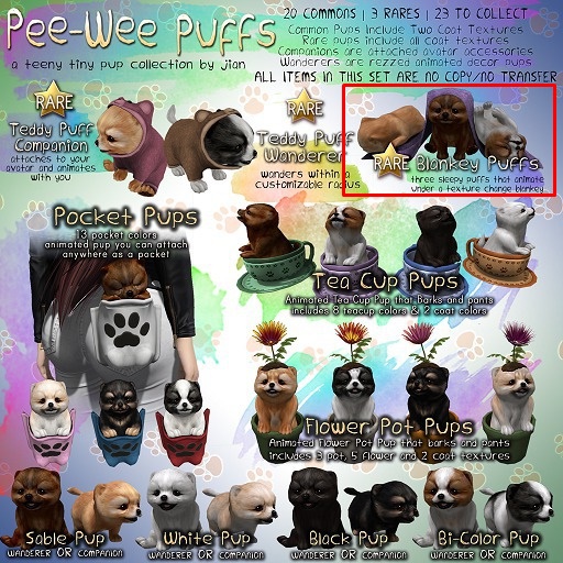 JIAN PeeWee Puffs :: Blankey Puffs RARE
