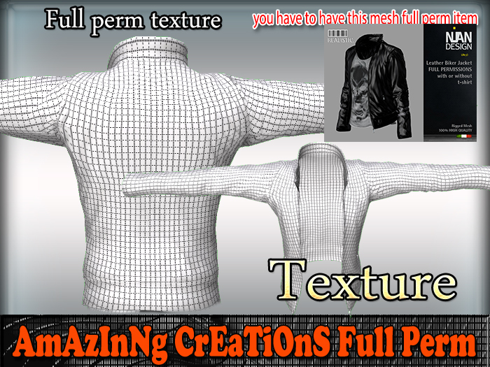 AmAzInG CrEaTiOnS Texture Leather-Jacket 46