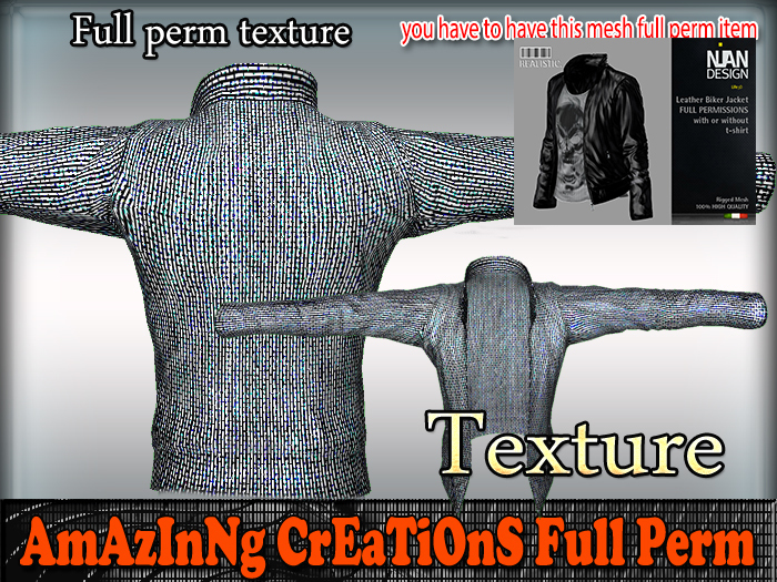 AmAzInG CrEaTiOnS Texture Leather-Jacket 48