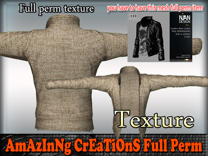 AmAzInG CrEaTiOnS Texture Leather-Jacket 85