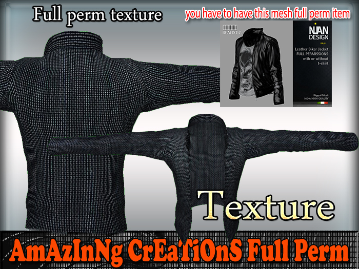 AmAzInG CrEaTiOnS Texture Leather-Jacket 90
