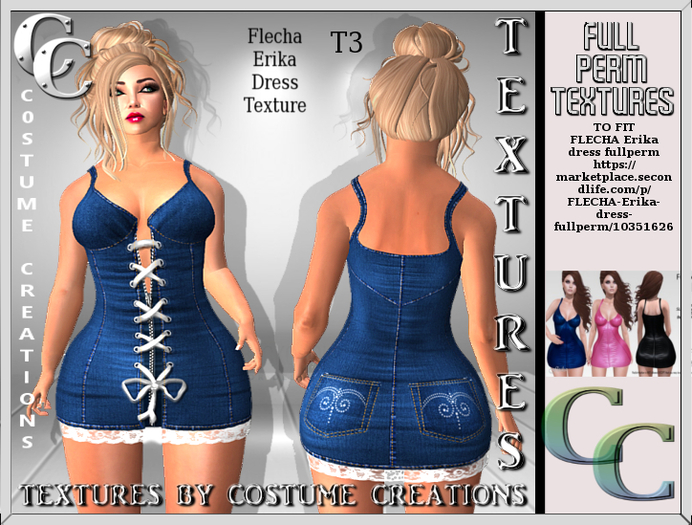 FLECHA ERIKA DRESS TEXTURE TD3- FULL PERM TEXTURES