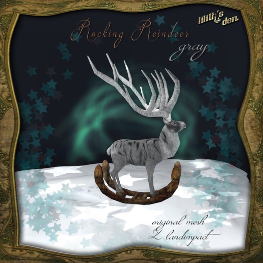 Lilith's Den Rocking Reindeer - gray - copy   // *** Christmas Promo