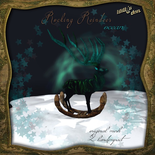 Lilith's Den Rocking Reindeer - ocean - copy