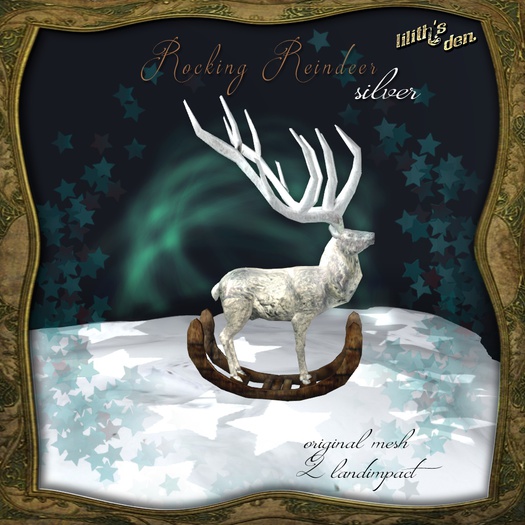 Lilith's Den Rocking Reindeer - silver - copy// *** Christmas Promo