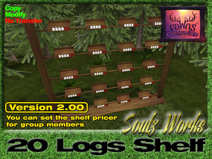 Fawns 20 Logs Shelf Wide w/Pricers [Boxed]