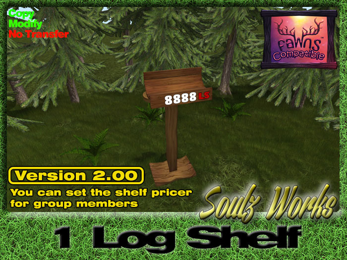 Fawns 1 Logs Shelf w/Pricer [Boxed]