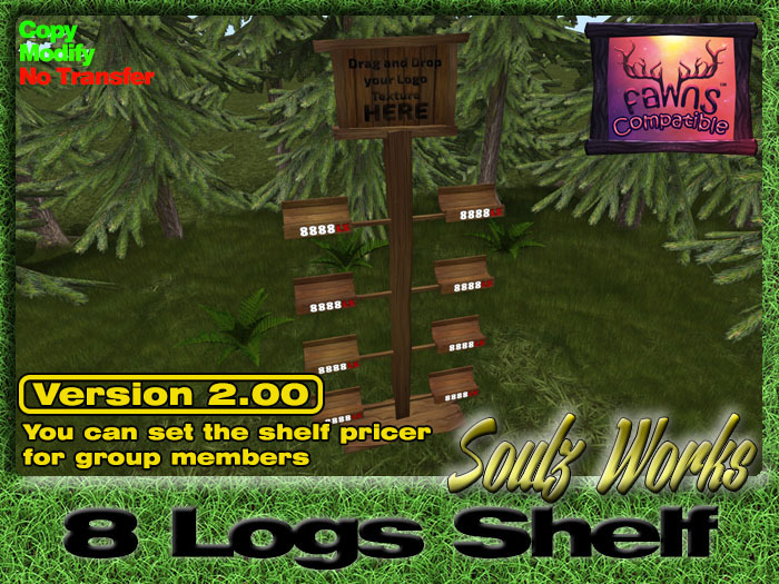 Fawns 8 Logs Shelf w/Pricers [Boxed]