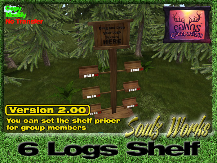 Fawns 6 Logs Shelf w/Pricers [Boxed]