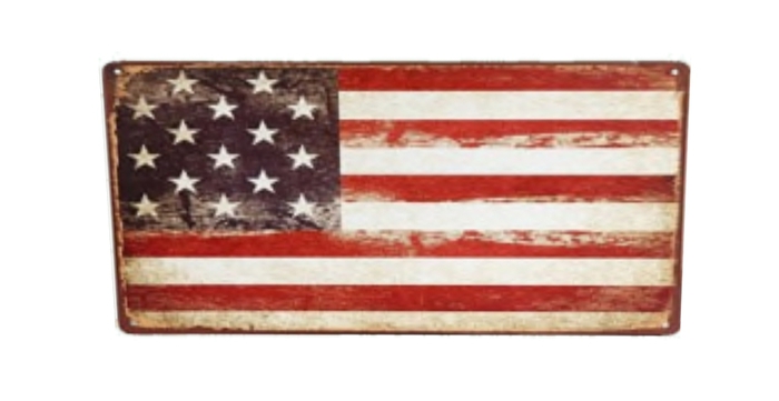 AMERICAN FLAG Metal Plate Poster Alpha