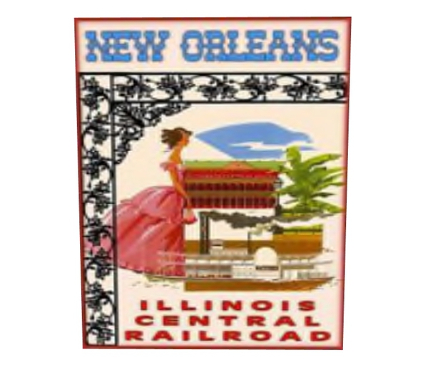 NEW ORLEANS Girl Metal Plate Poster Alpha