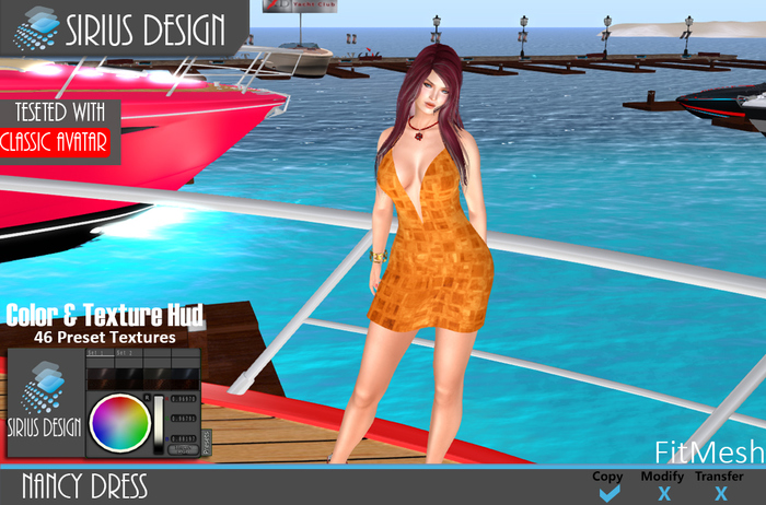 Sirius Design Nancy Dress  With Texture Changer Fitmesh Boxed