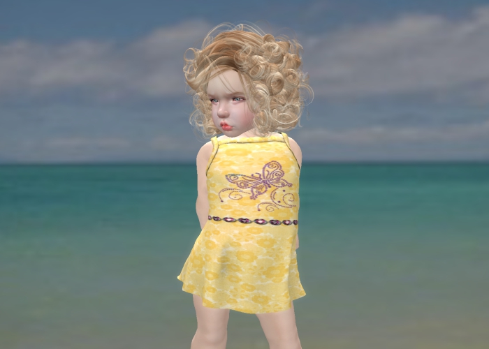 [K&D] Yellow Flower Butterfly Dress - DEMO