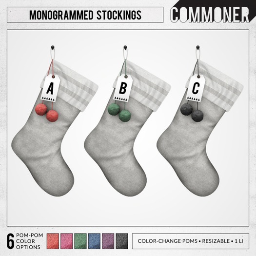 [Commoner] Monogrammed Stocking / H