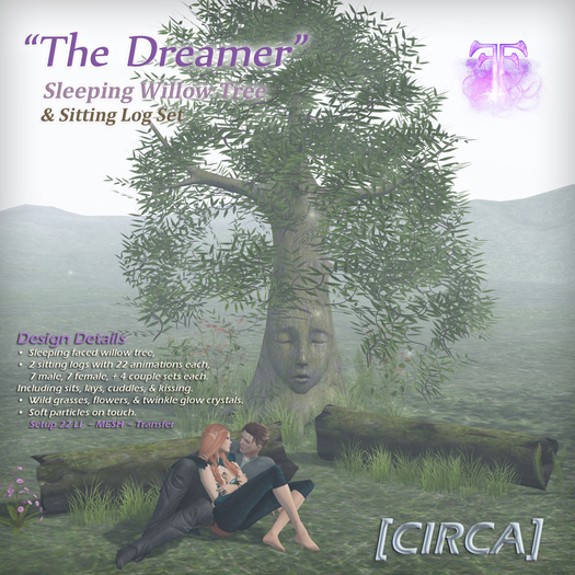 [CIRCA] Pkg - "The Dreamer" Sleeping Willow Tree & Log Set