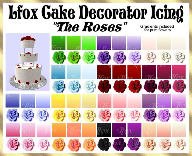 lfox Cake Icing - The Roses (boxed)