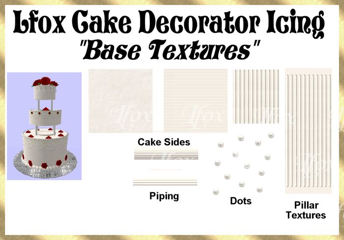 lfox Cake Icing - Base Cake Textures (boxed)