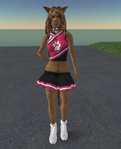 Pink Paw Cheerleader Outfit