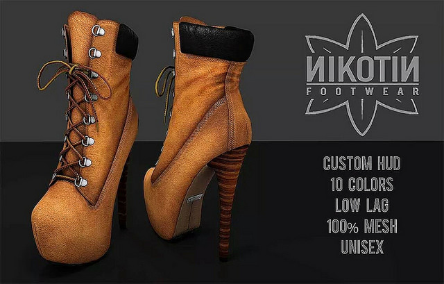[NikotiN] SplitRock Heels (Grey)