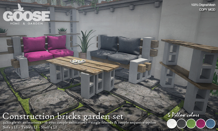 GOOSE - Construction bricks garden set
