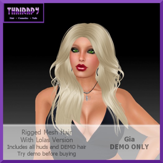 tHAIRapy Gia Hair - DEMO All Huds