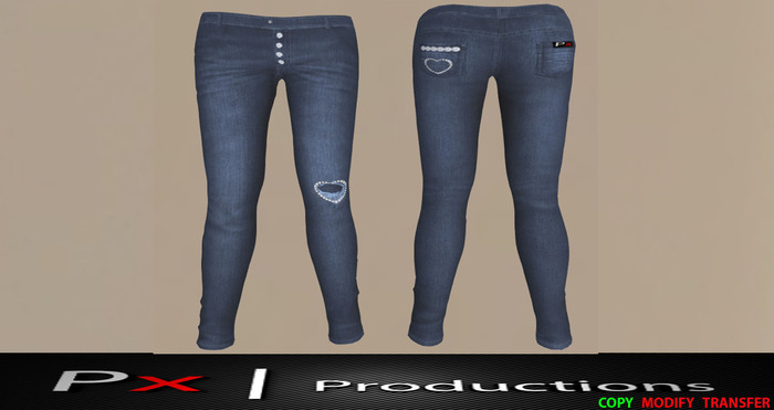 Mesh Ladies Skinny Low Rise Jeans Ripped w/Diamonds (L. Blue)