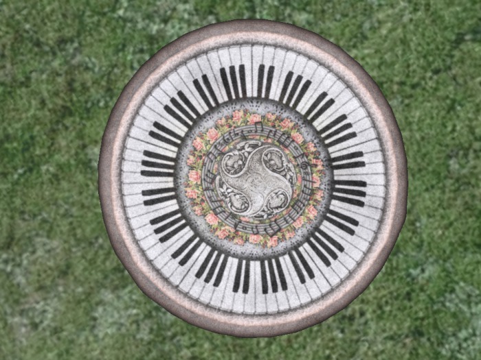Gift-Seaweed Sonnet Piano Keys Mesh Rug