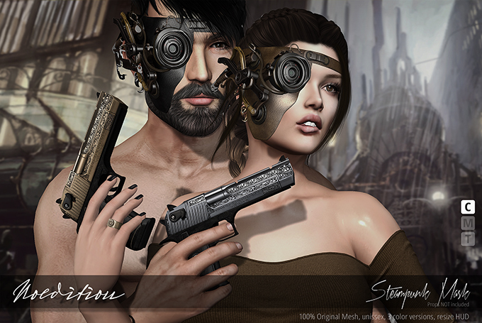 -NOeditiON- Steampunk Mask Gold