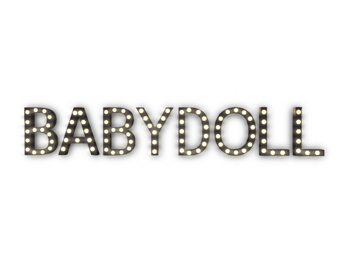 [Px] "BABYDOLL" Illuminated Light Bulbs Sign