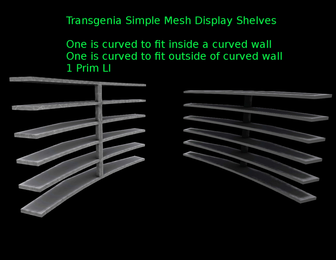 Transgenia Simple Curved Display Shelves