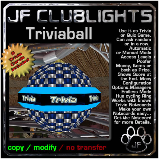 JF Clublights Trivia Ball