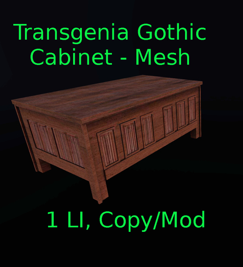 Transgenia Mesh Gothic Low Cabinet
