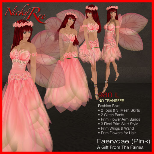 Nicky Ree Fairy Gown - Faerydae (Pink)