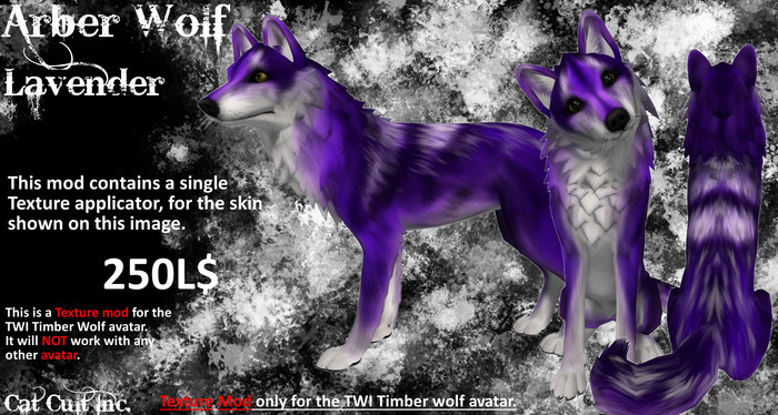 Cat Cult Inc. Arber Wolf Lavender (boxed)