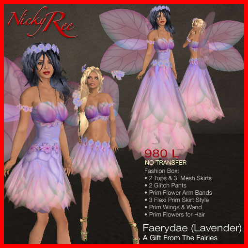 Nicky Ree Fairy Costume - Faerydae (Lavender)