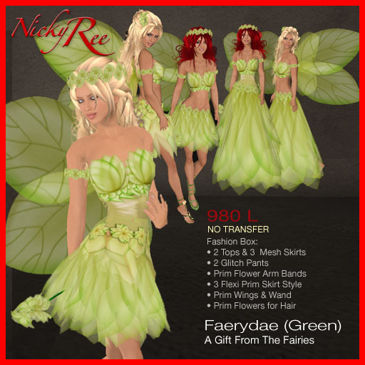 Nicky Ree Costume - Faerydae (Green)