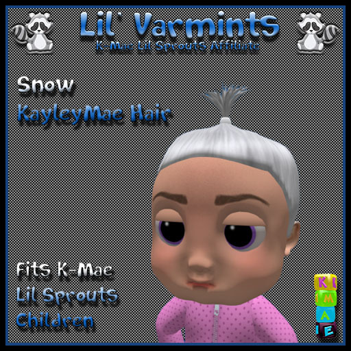 Lil' Varmints KayleyMae Hair - Snow
