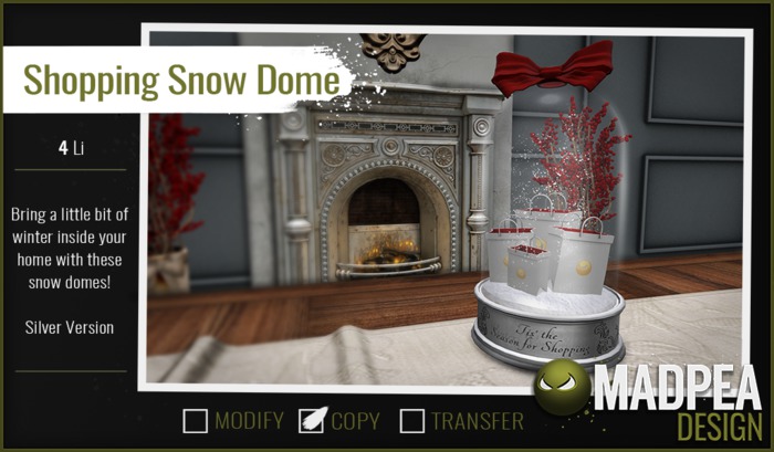 MadPea Shopping Snow Dome Silver (add)