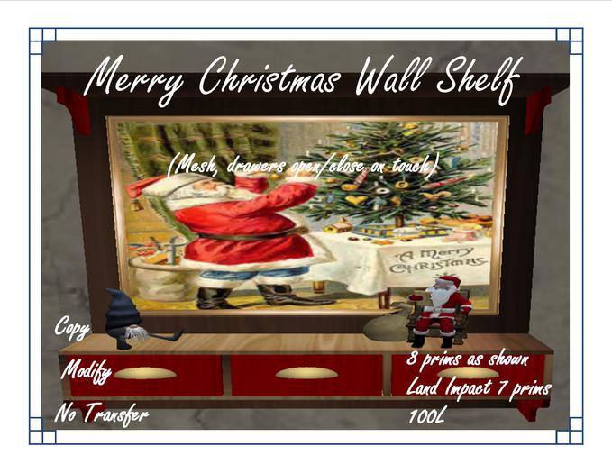 Merry Christmas Wall Shelf