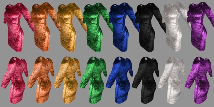 Long Sleeve Velvet Dress With Shoulder Cutouts. 8 Color HUD DEMO