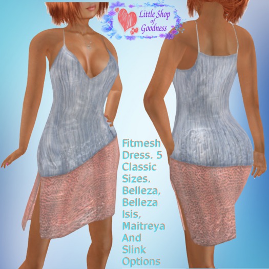 Pastel-Toned Tank Top And Slotted Skirt Fitmesh 2 Textures DEMO