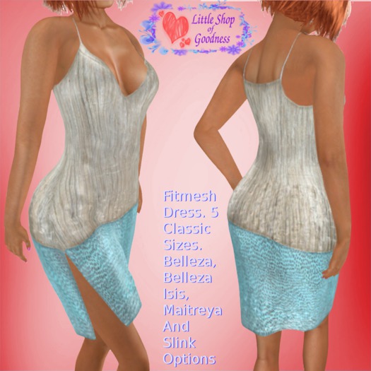 Pastel-Toned Tank Top And Slotted Skirt Fitmesh 2 Textures