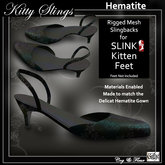 C&F Slink KITTEN Slingbacks - Delicat Hematite Flower
