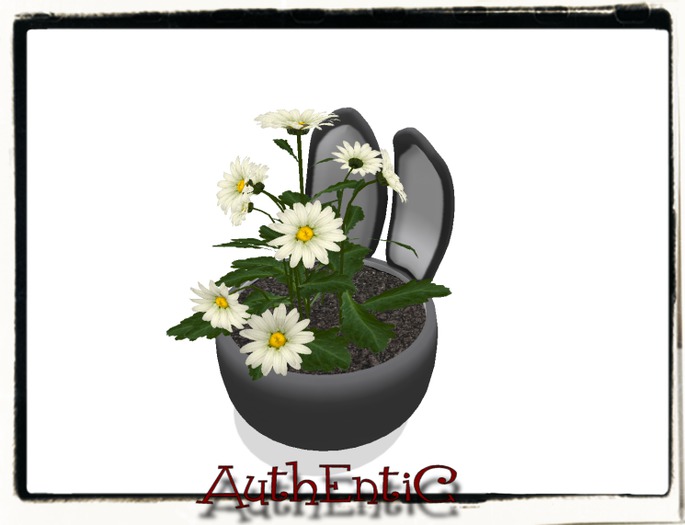 *Daisies* Easter Pot grey