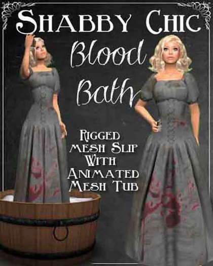Shabby Chic Grey Blood Bath