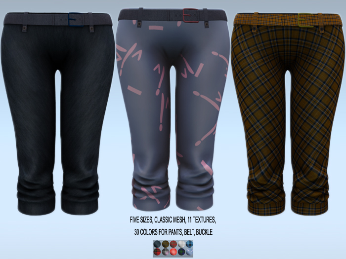 TRULY Miri Belted Capri Pants Gothic with HUD