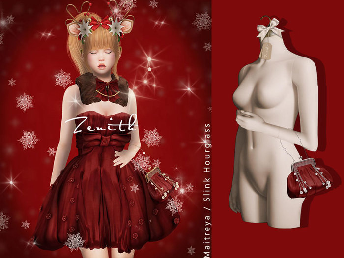 =Zenith=sparkling handbag (Red)